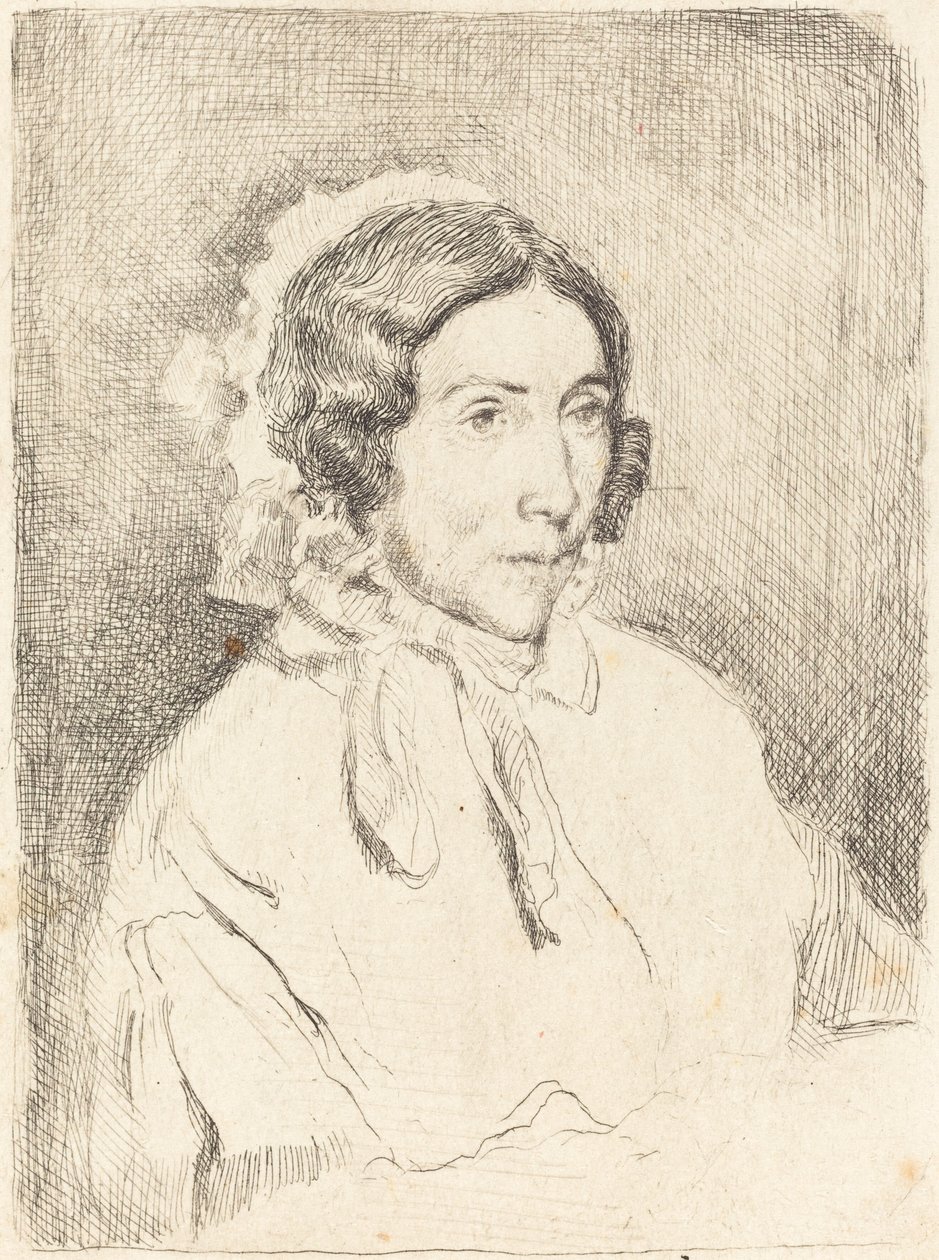 Žena v nařasené čepici Dame agee, 18591860. od Edgar Degas