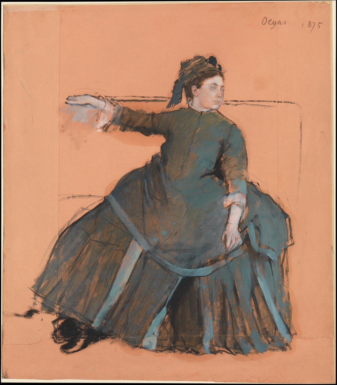 Frau auf einem Sofa od Edgar Degas