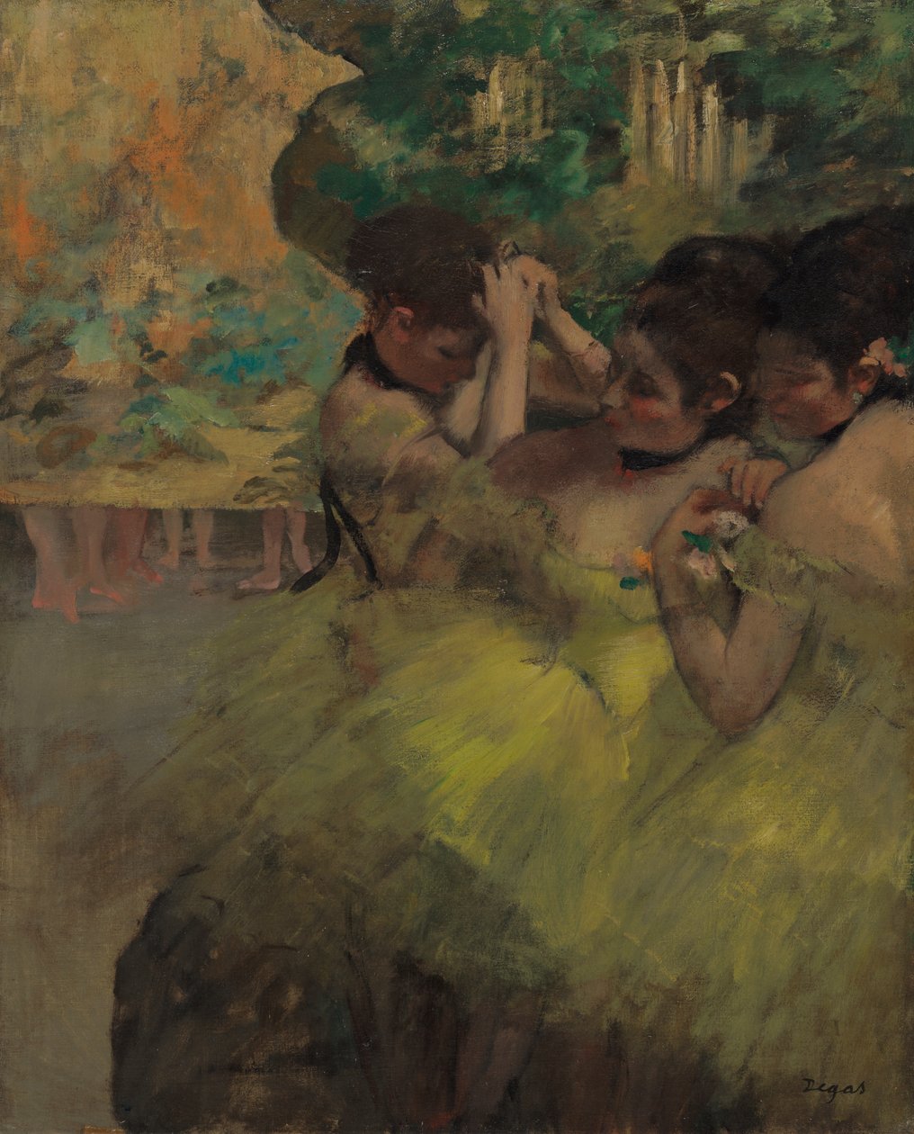 Žlutí tanečníci (In the Wings) od Edgar Degas