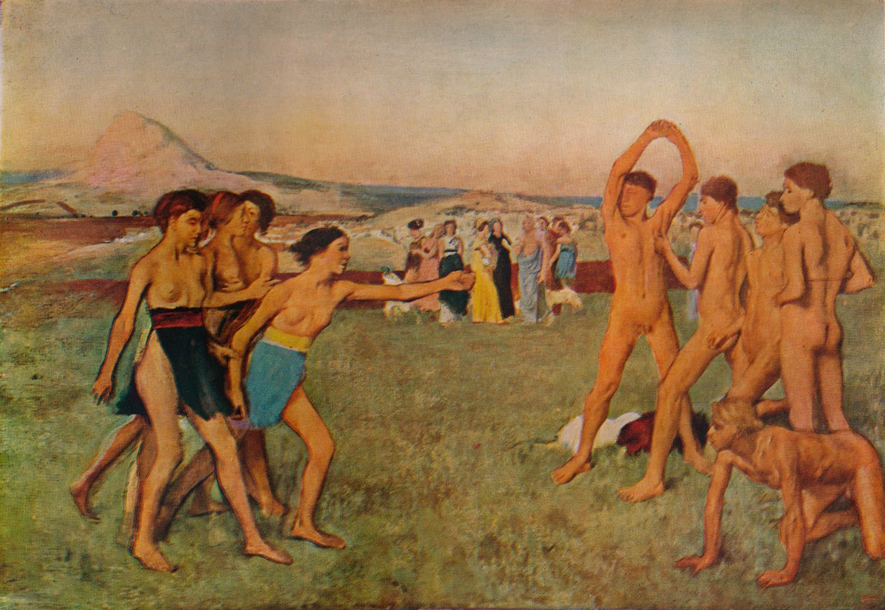 Young Spartans Exercising, c1860, 1932 od Edgar Degas