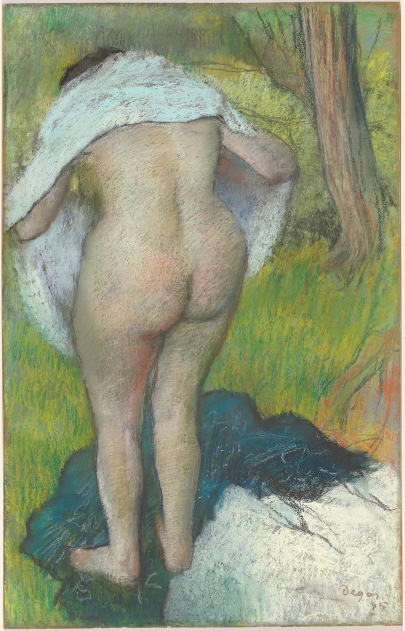 Junge Frau beim Ankleiden od Edgar Degas