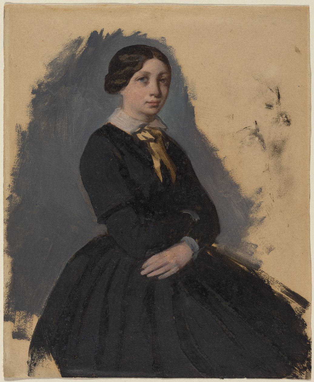 Mladá žena v černém od Edgar Degas