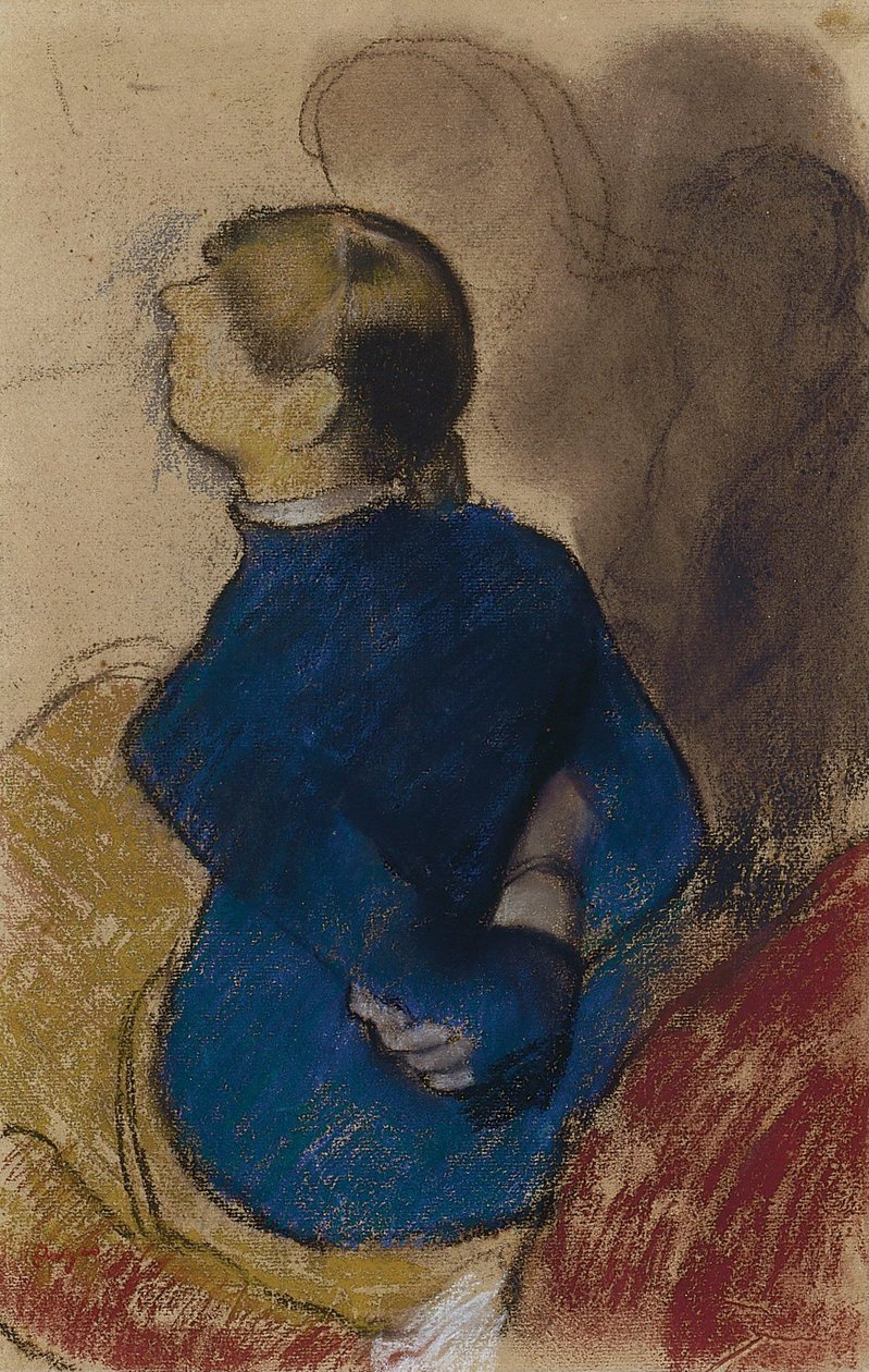 Mladá žena v modrém od Edgar Degas