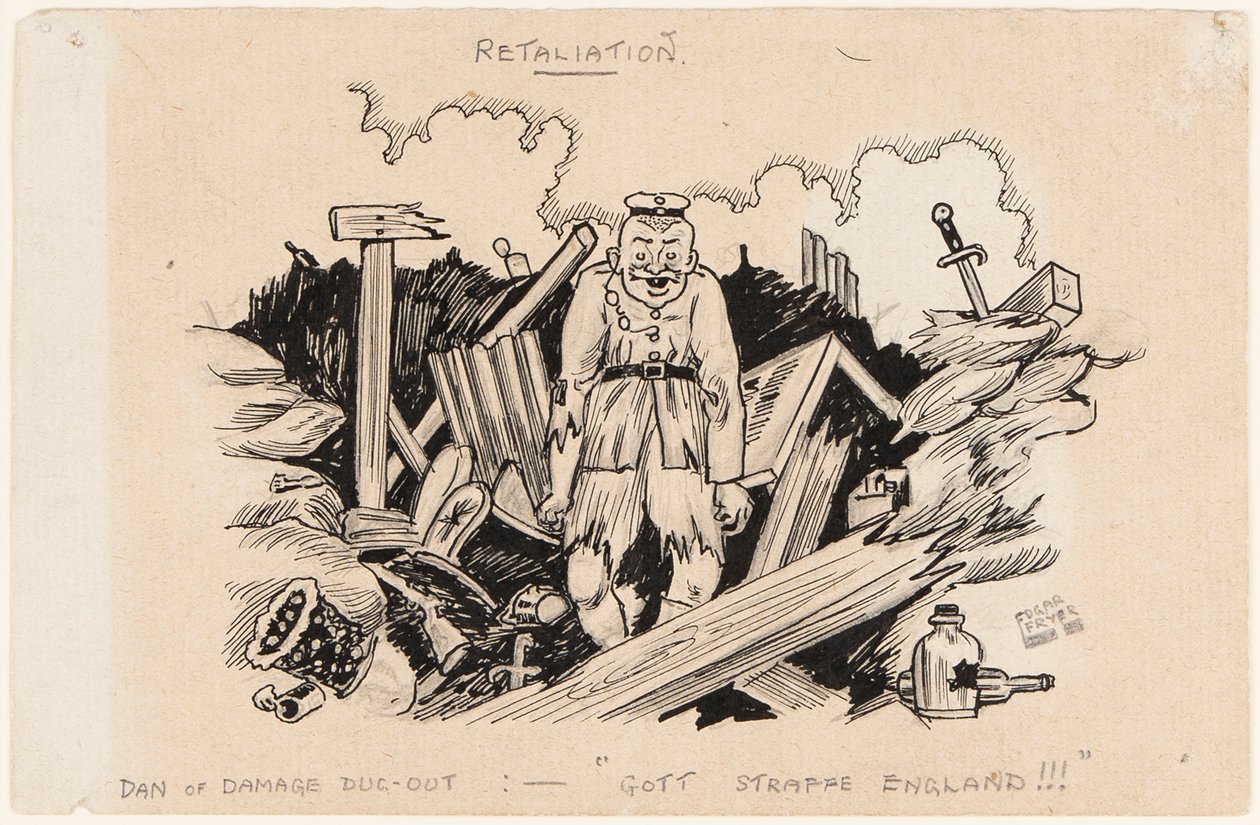 Odveta, Dan of Damage Dug-Out: Gott Strafe England!!!, 1917 od Edgar Fryer