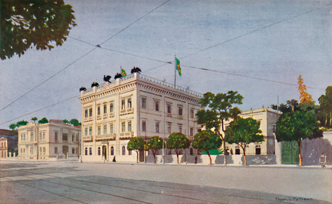 Palác Cattete - Oficiální rezidence prezidenta Brazílie, 1914 od Edgar L. Pattison