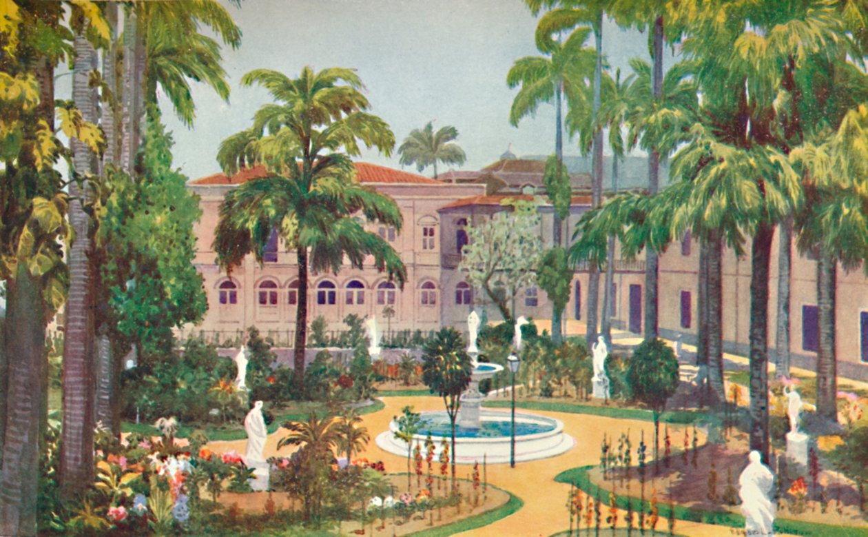 Zahrada paláce Itamaraty – ministerstvo zahraničí, 1914 od Edgar L. Pattison