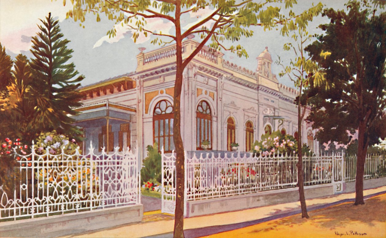 Vilino Nair, rezidence admirála barona de Teffé von Hoonholtz, Petropolis, 1914 od Edgar L. Pattison