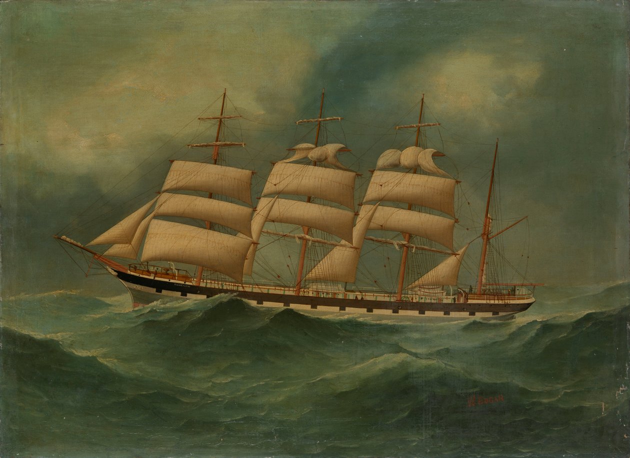 Loď Glencairn, 20. století (olejomalba) od Edgar William