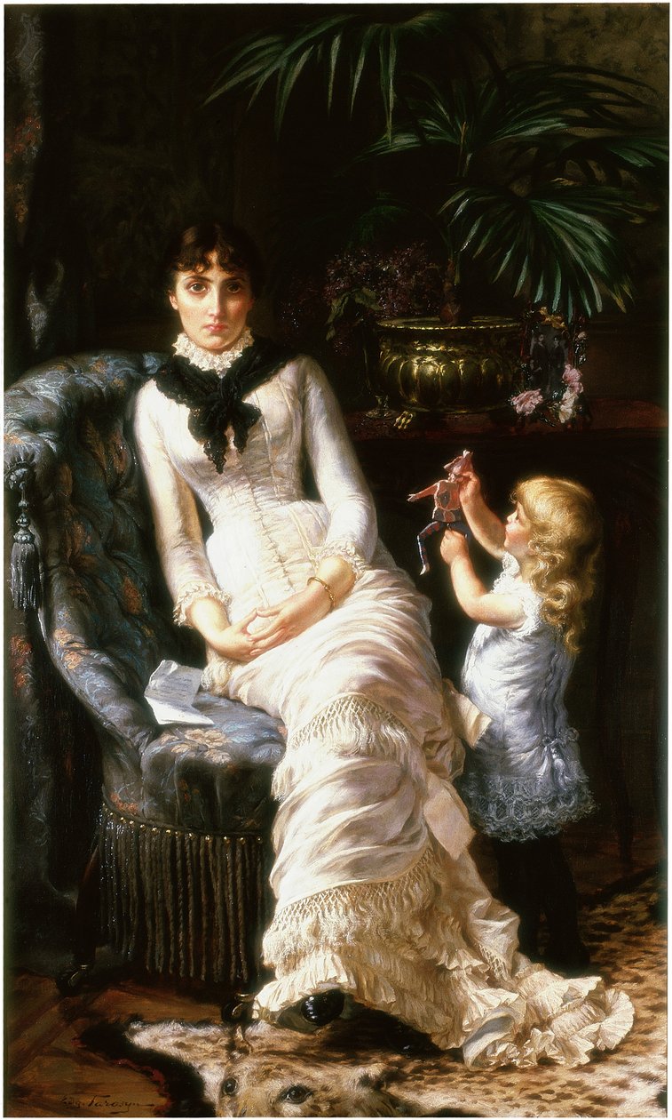 Smutné zprávy, kolem 1880-1883 od Edgard Farasyn
