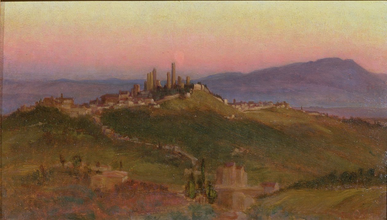 Pohled na San Gimignano, 1898 od Edith Ridley Corbet
