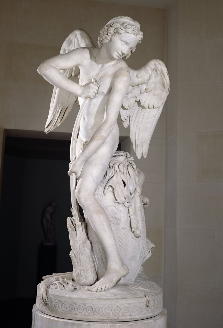 Cupid Carving his Luk z Herkulova klubu, 1747-50 (mramor) (viz také 234450) od Edmé Bouchardon