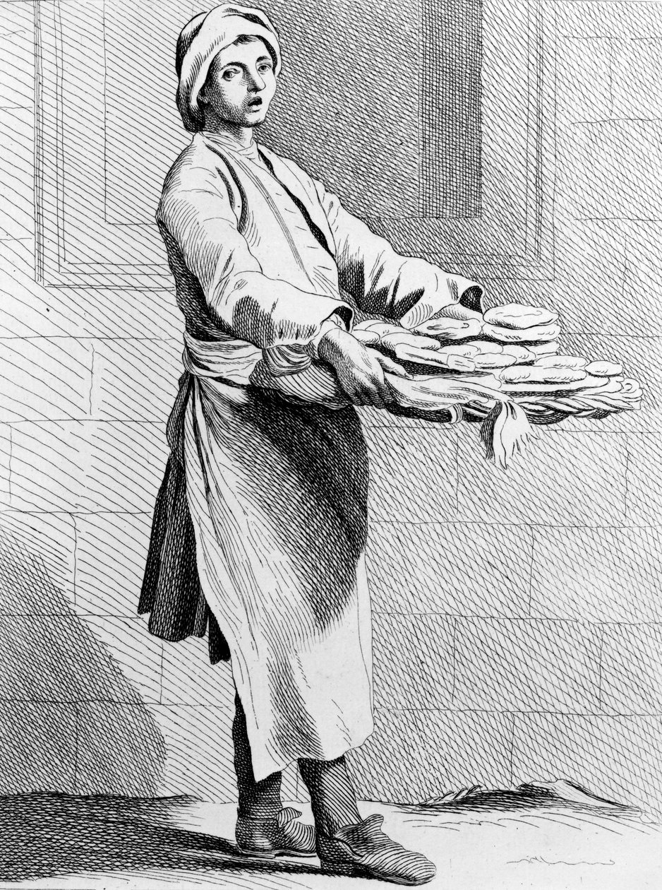 Hot Pies, 1737, vyryto francouzskou školou (18. století) od Edmé Bouchardon
