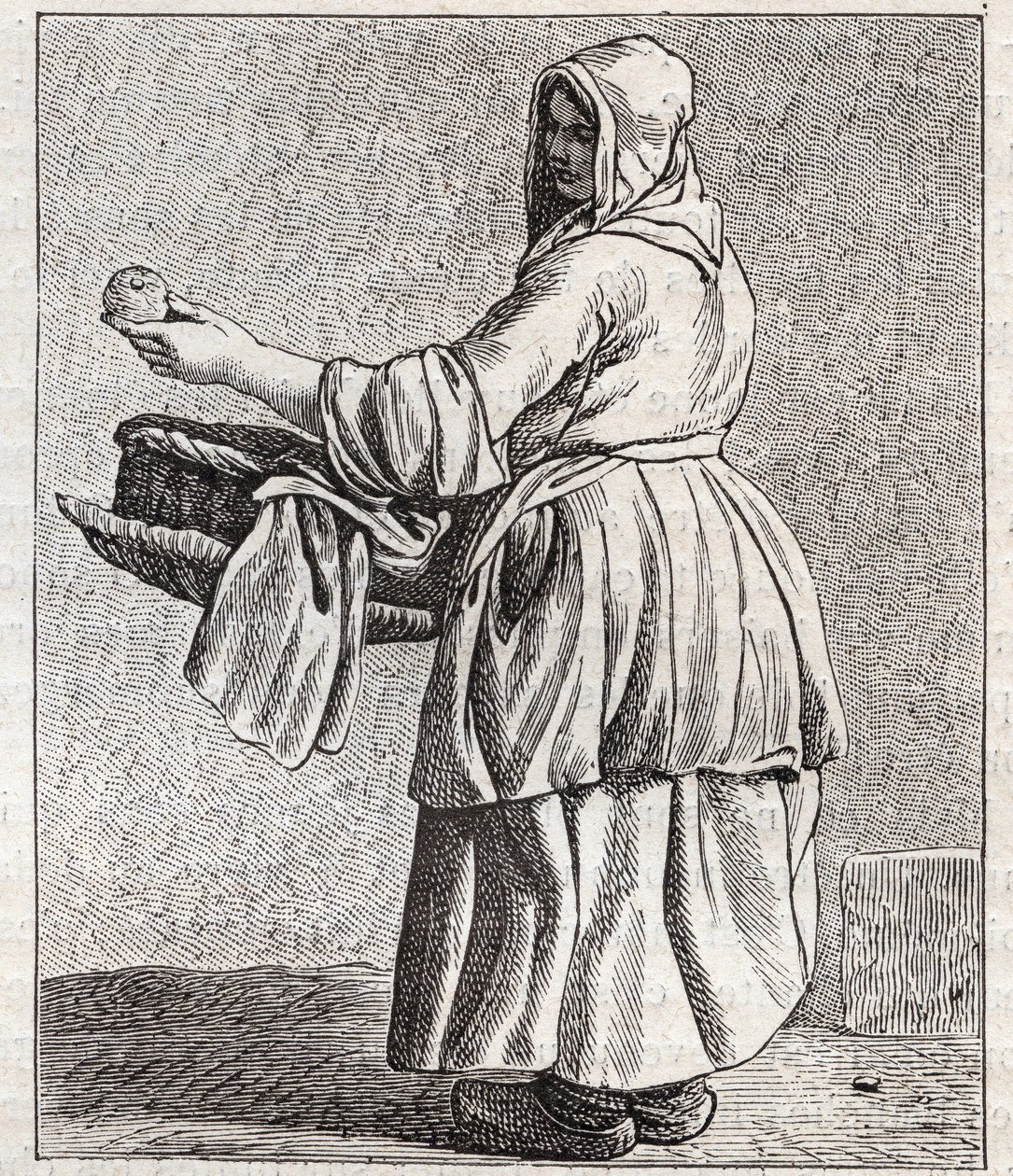 Obchodník s pečenými jablky - Pepetit metier de Paris (Studie provedené v nižších lidech neboli Cris of Paris) - rytina Edma Bouchardona (1698-1762) od Edmé Bouchardon