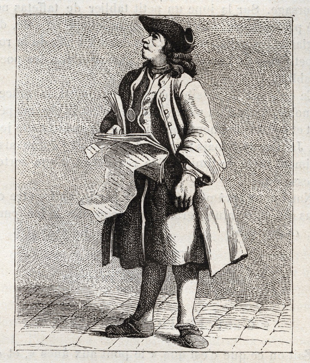 Křik vítězů čísel (Loto) - Petity metier de Paris (Studie provedené v nižších lidech neboli Cris of Paris) - rytina Edma Bouchardona (1698-1762) od Edmé Bouchardon