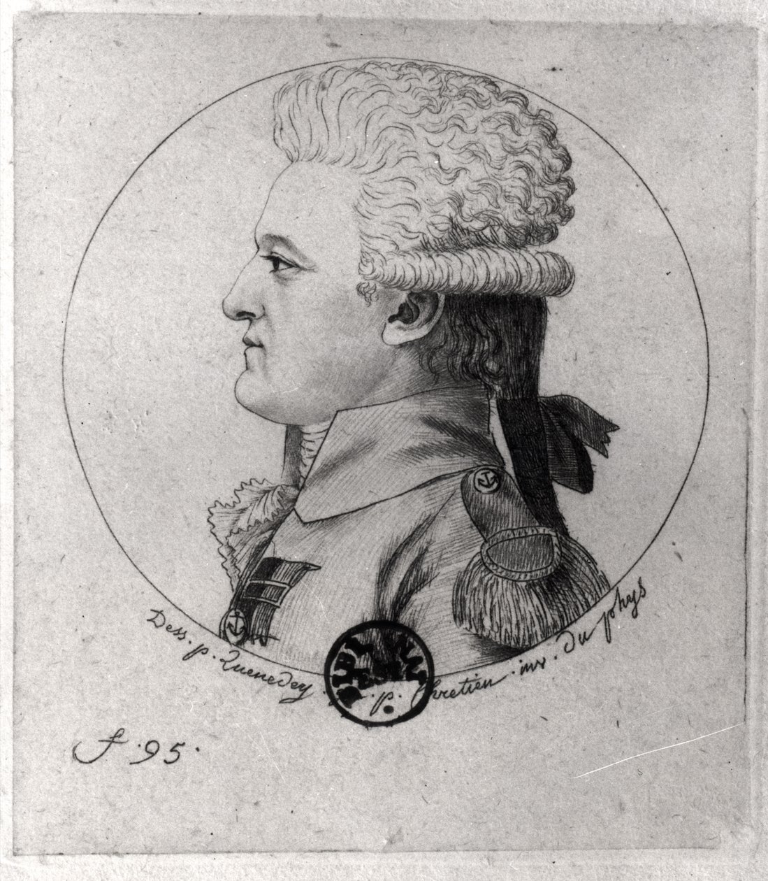 Portrét Pierra Charlese de Villeneuve (1763-1806), vyrytý Gilles Louis Chretien (1754-1811) od Edme Quenedey