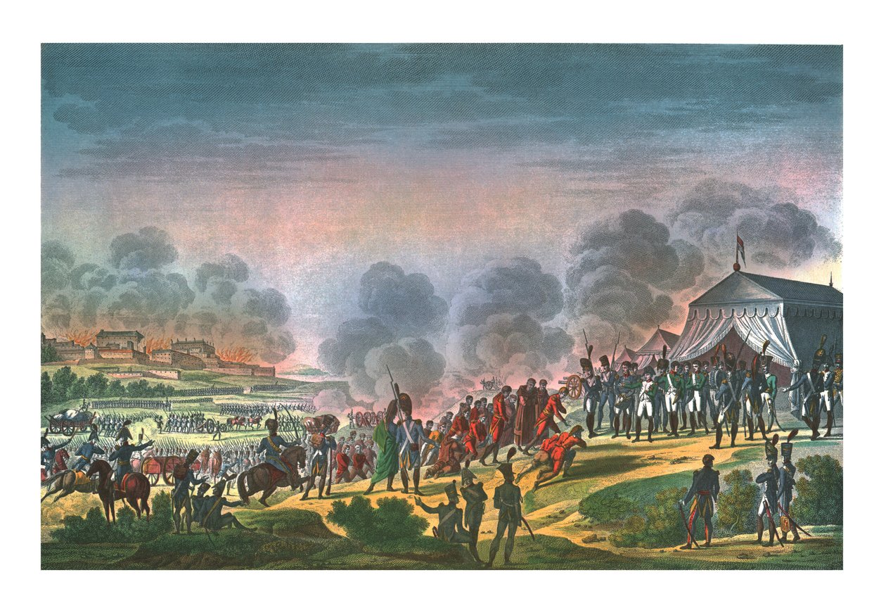 Bombardování Madridu, 4. prosince 1808, c1850. od Edme Bovinet