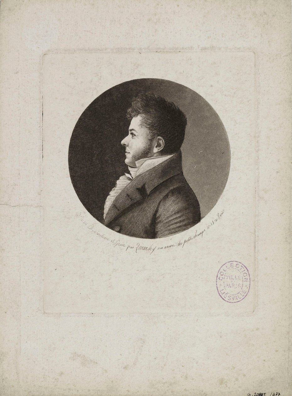 Portrét Marie-Henri Beyle, dit Stendhal 1783-1842. od Edme Quenedey