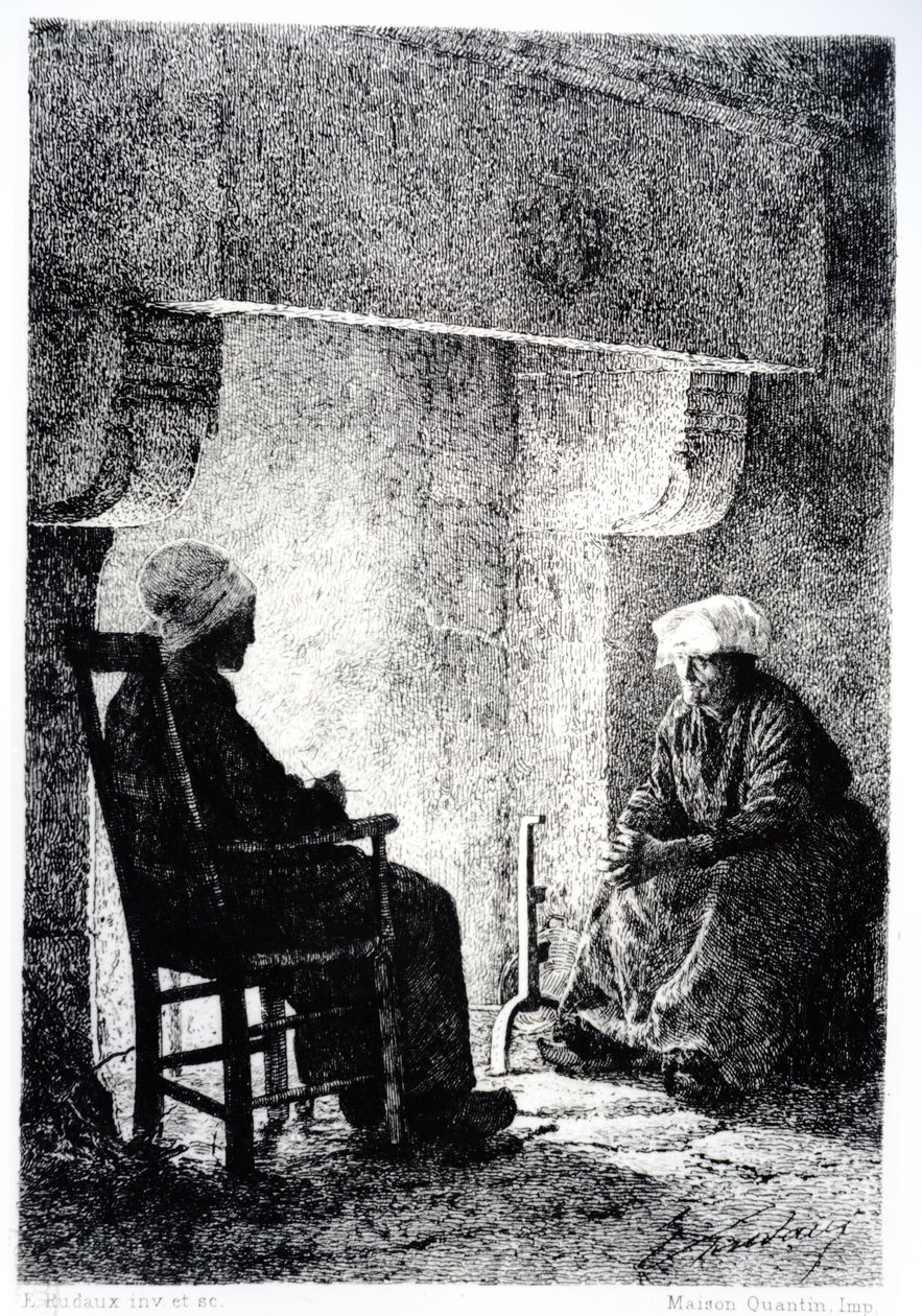 Ilustrace z knihy The Devils Pool od George Sandse od Edmond Adolphe Rudaux