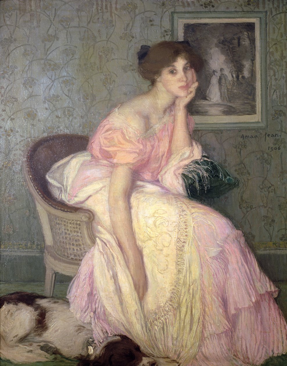 Portrét mladé ženy od Edmond François Aman Jean