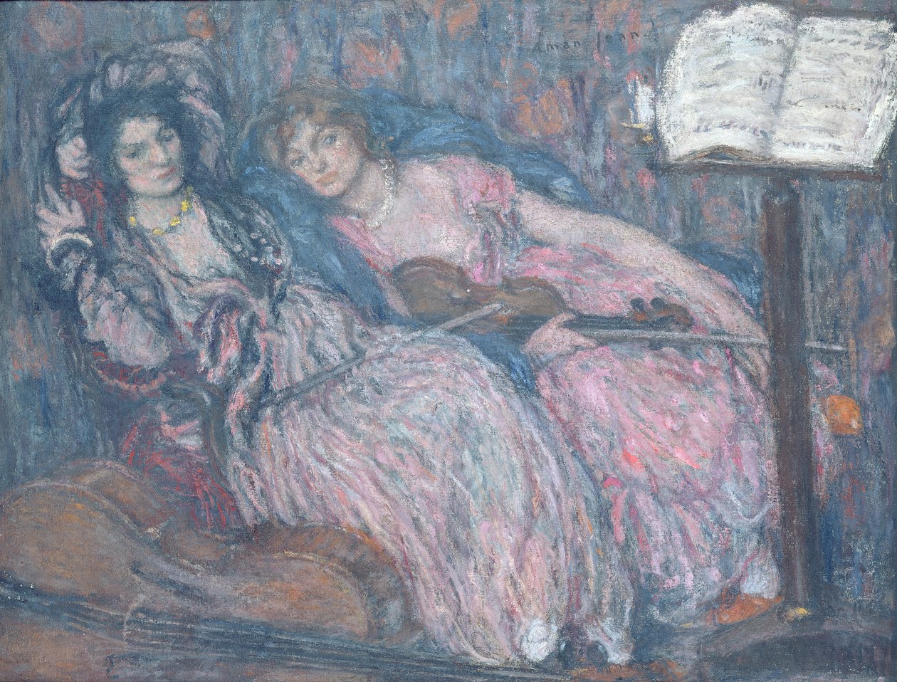 Dva houslisté od Edmond François Aman Jean