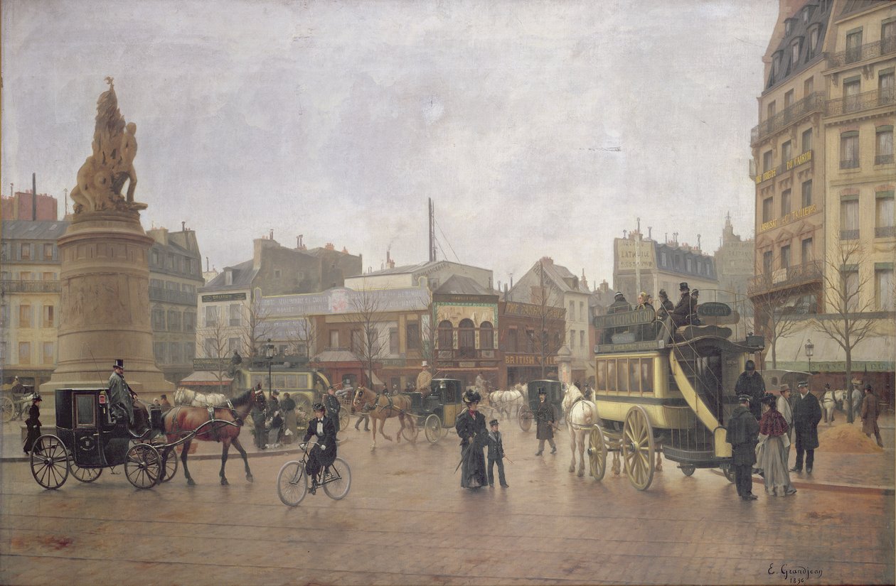 La Place Clichy, Paříž, 1896 (viz také 485191) od Edmond Georges Grandjean