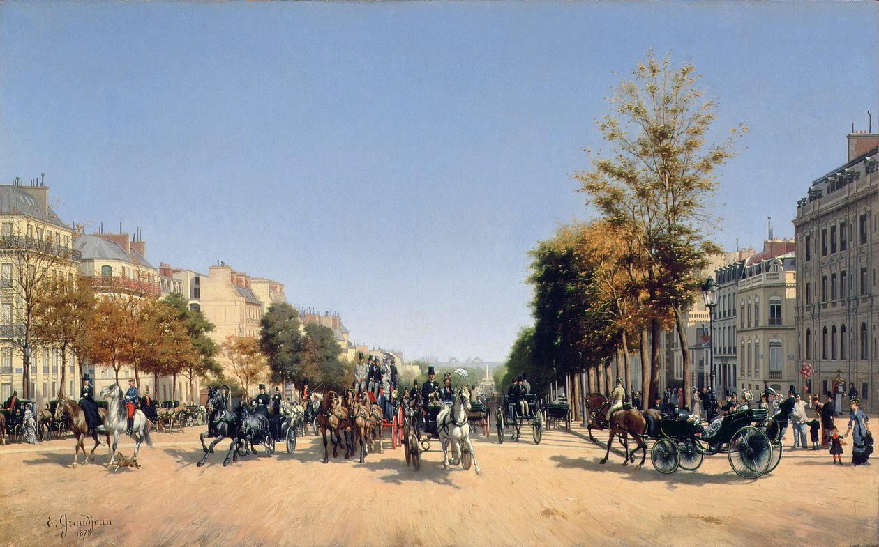 Pohled na Champs-Elysees z Place de l