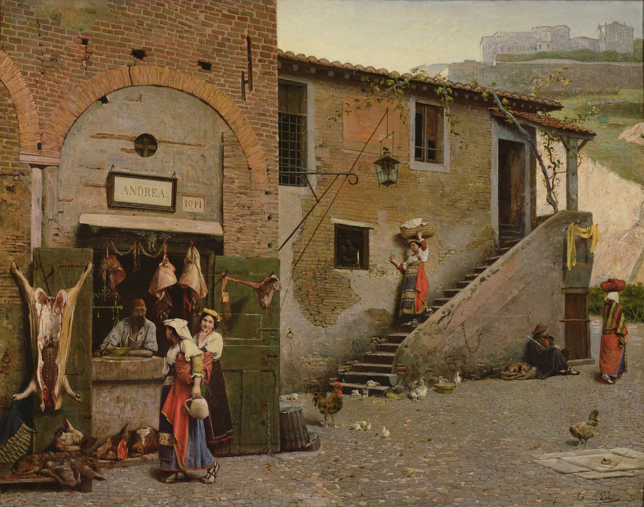 Řezník Trastevere, Řím od Edmond Lebel