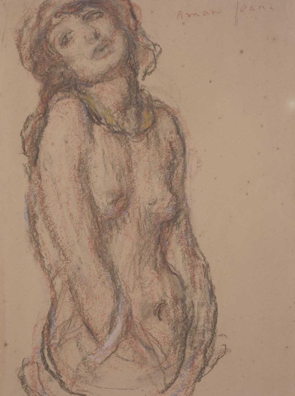 Akt (pastel na papíře) od Edmond François Aman Jean