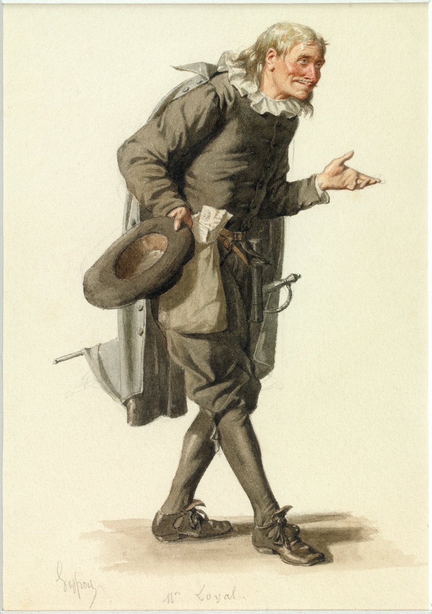 Portrét pana Loyala, asi 1870 (akvarel) od Edmond Aime Florentin Geffroy