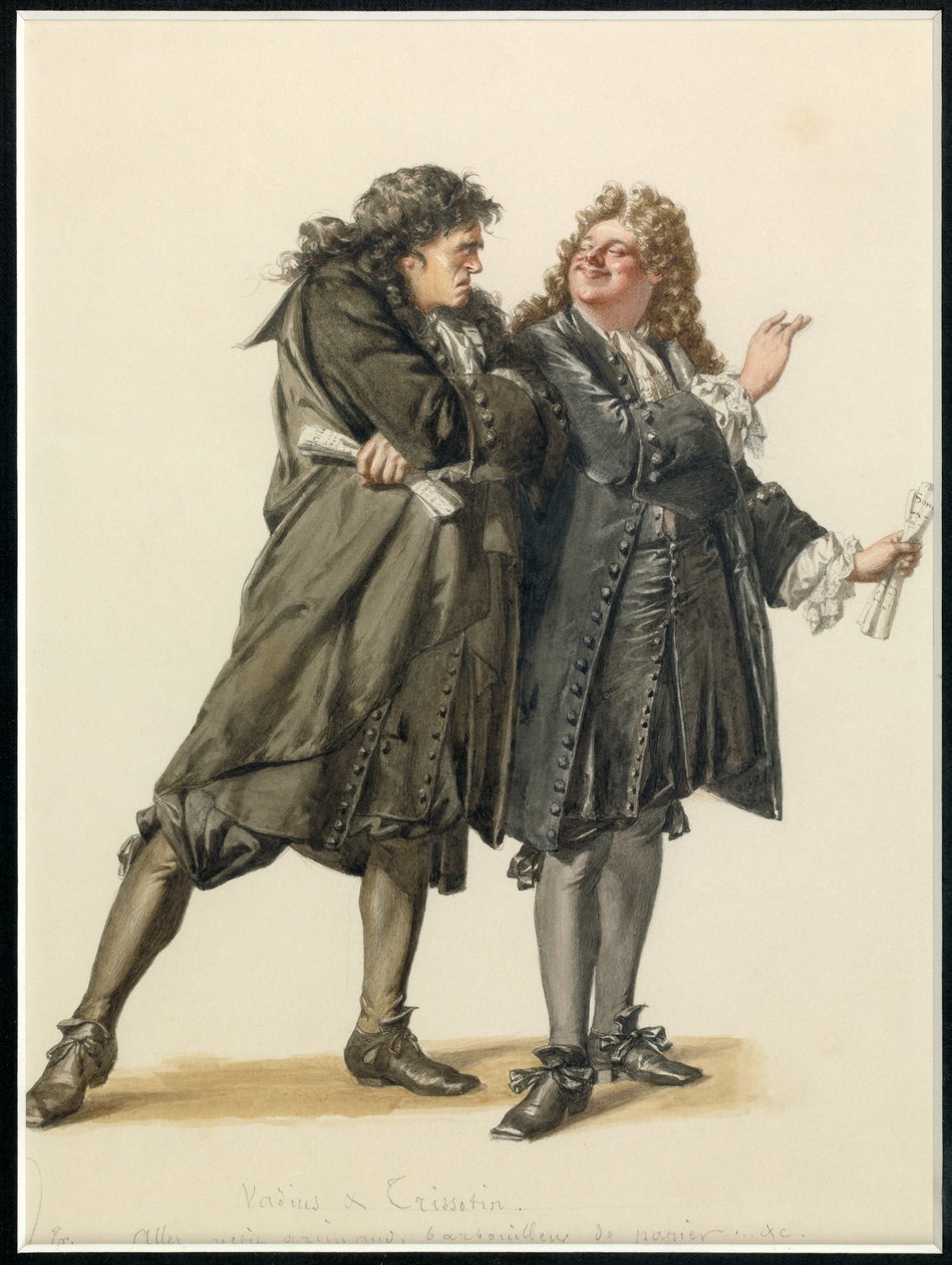Portrét Vadia a Trissotina, asi 1870 (akvarel) od Edmond Aime Florentin Geffroy