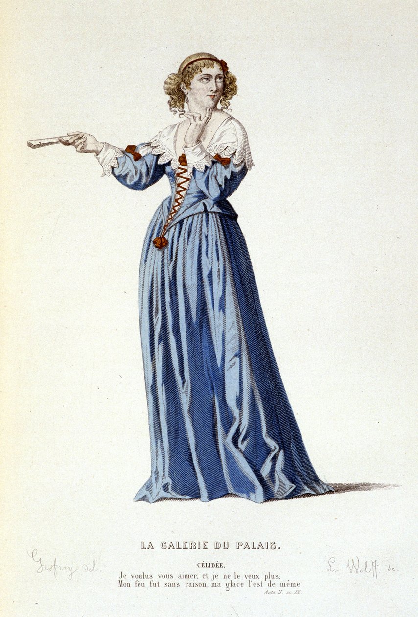Postava Celidee v komedii La galerie du palais ou l