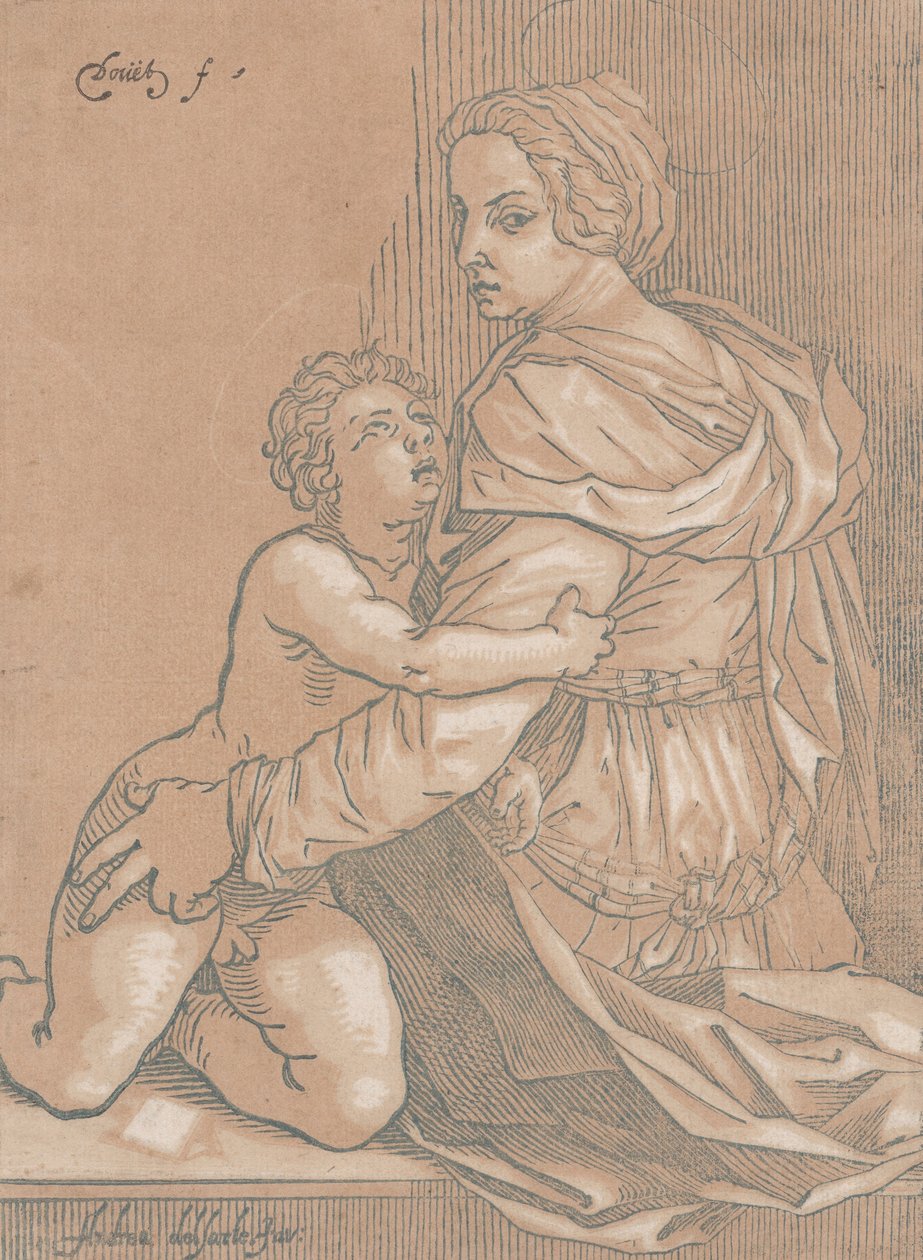 Panna a dítě, ca. 1530. od Edmond Douet