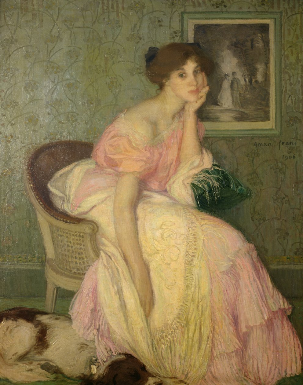 Portrét mladé dívky od Edmond François Aman Jean