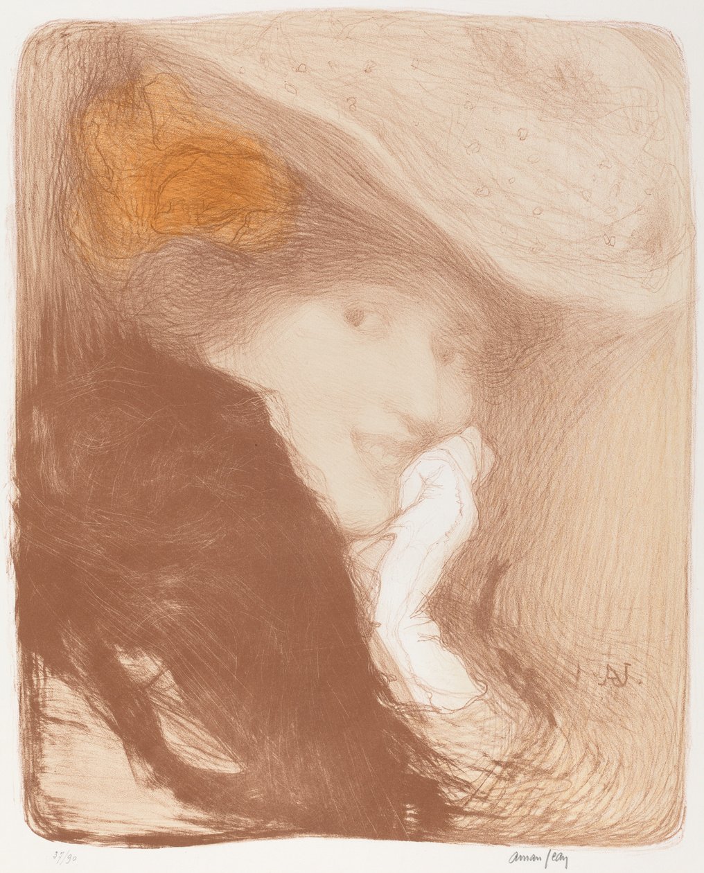 La Rieuse: Madame Albert Besnard, 1897. od Edmond François Aman Jean