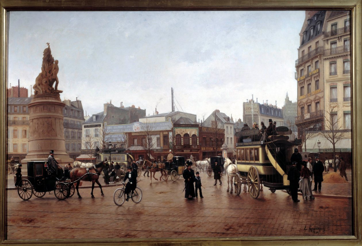 Pohled na Place Clichy v roce 1896 Malba Edmonda Grandjeana (1844-1908) 1896 Sun. 0,85x1,3 m Paříž, Carnavalet Museum od Edmond Georges Grandjean