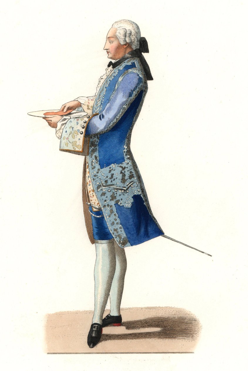 Charles Rosalie de Rohan Chabot (1740-1813), hrabě z Jarnacu, podle obrazu z roku 1777 od Oliviera - Litografie z ilustrace Edmonda Lechevallier-Chevignarda (1825-1902), z „Costumes historiques des 16e od Edmond Lechevallier Chevignard
