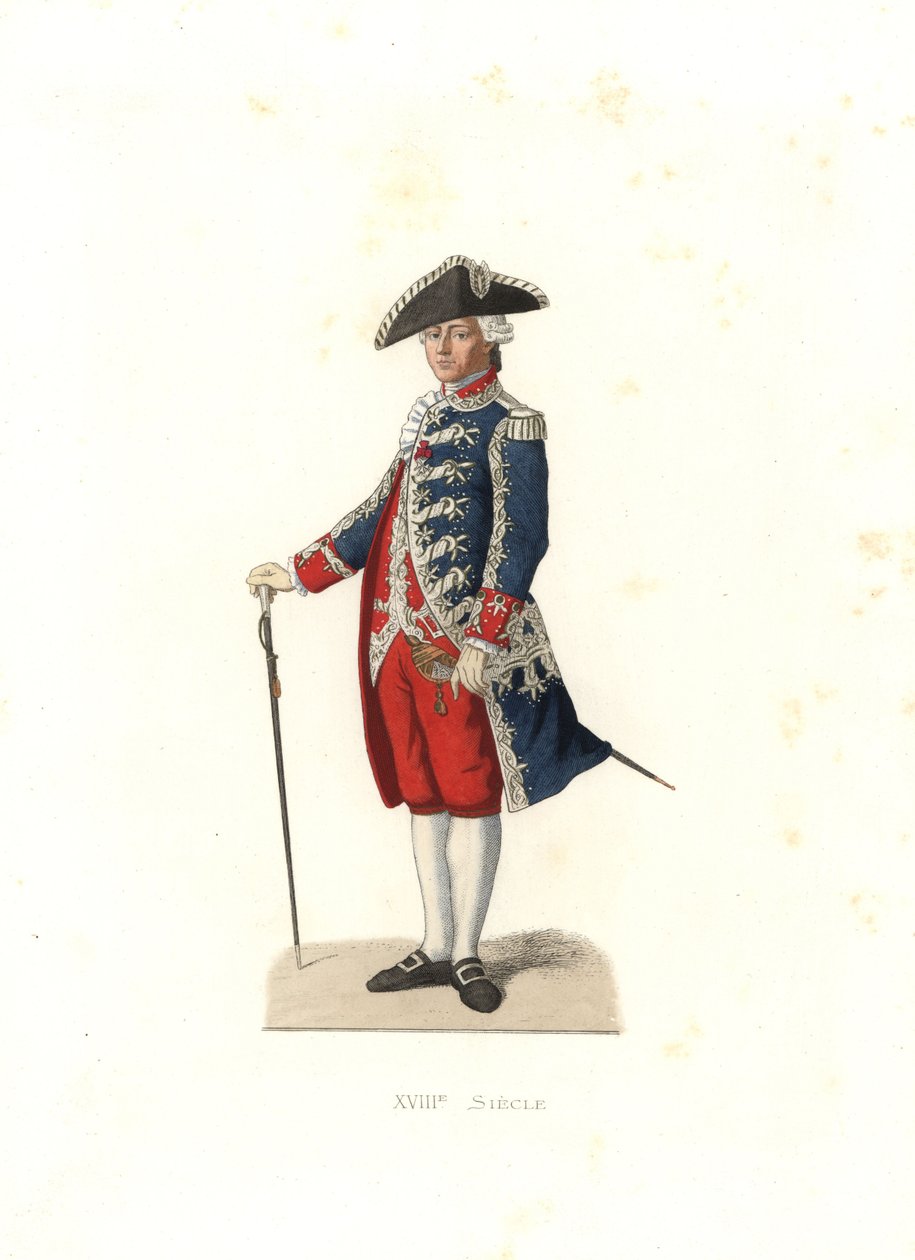 Hrabě z Vergennes, kapitán Gardes de la Porte du Roi, Francie od Edmond Lechevallier Chevignard