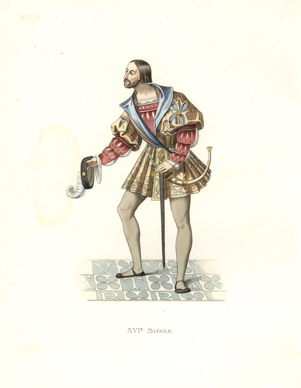 Nádvoří Františka I. (1494-1547) od Edmond Lechevallier Chevignard