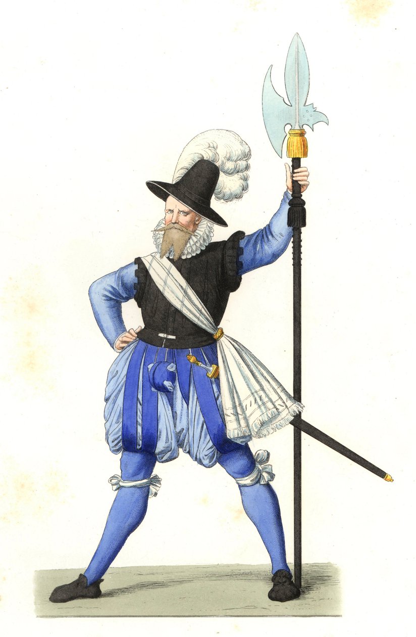 Heinrich Schmid, švýcarský hallebardier od Edmond Lechevallier Chevignard