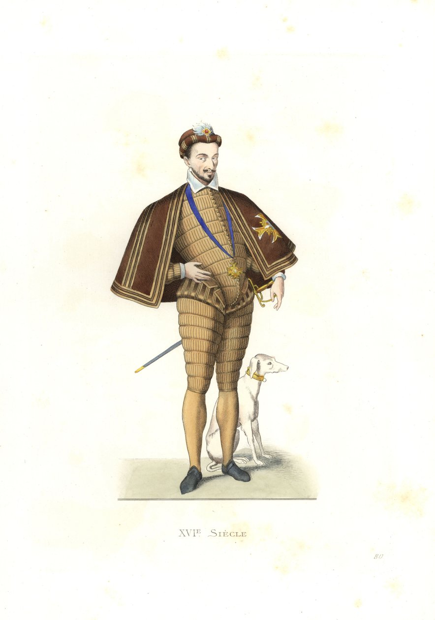 Francouzský král Jindřich III od Edmond Lechevallier Chevignard