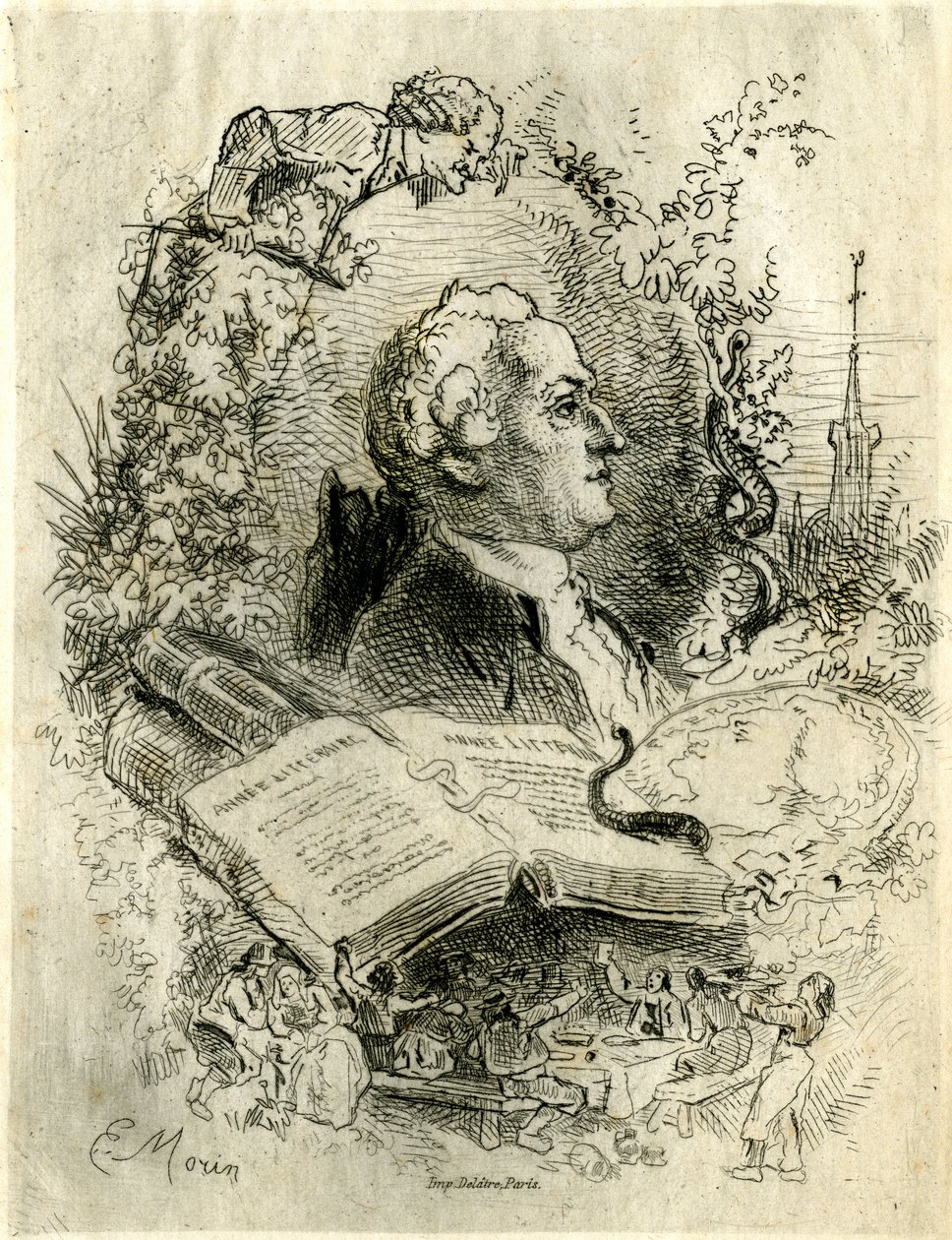 Portrét Elie Catherine Freronové (1718 -1776) od Edmond Morin