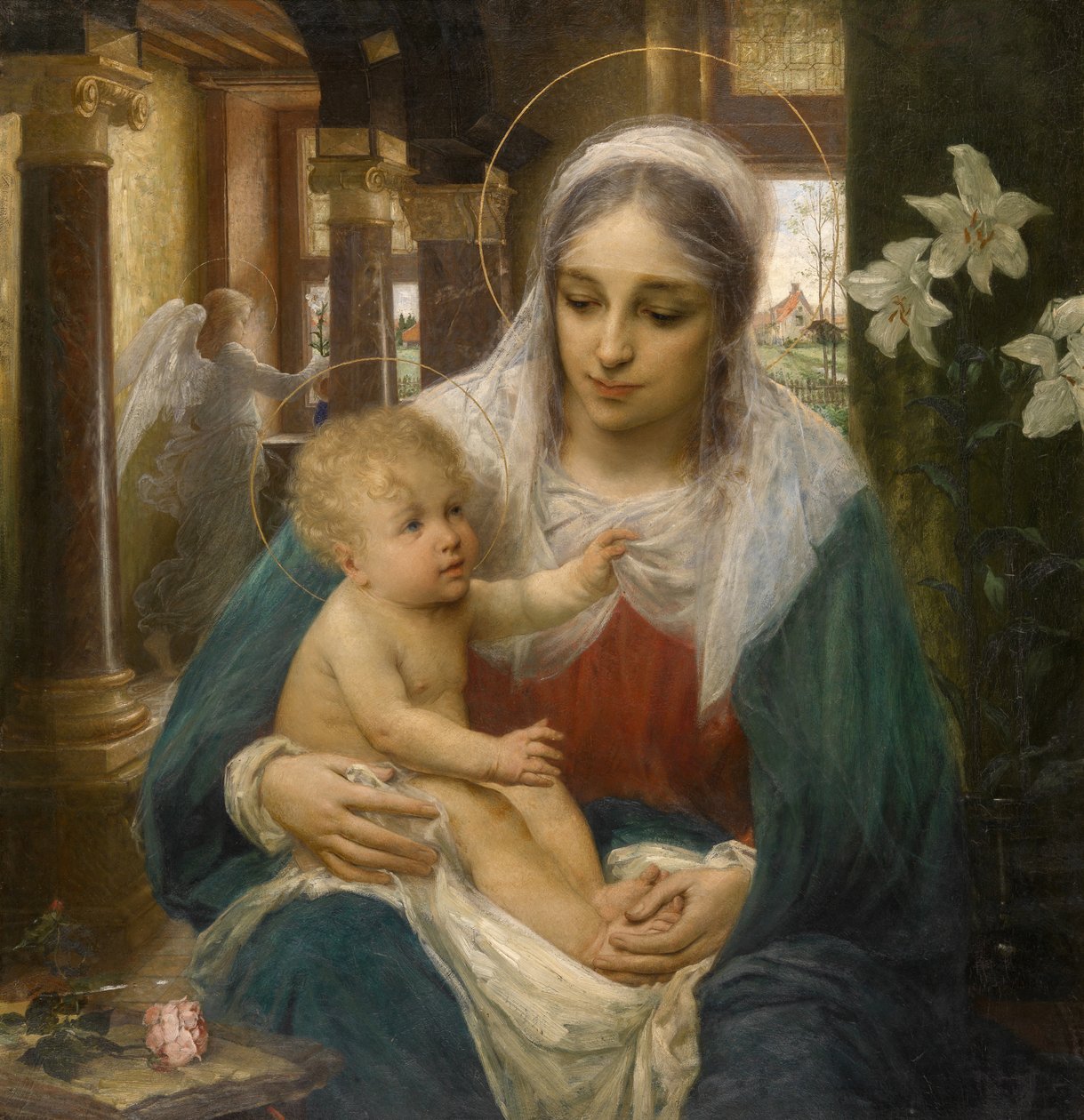 Mater Purissima (olej na panelu) od Edmond Theodor van Hove