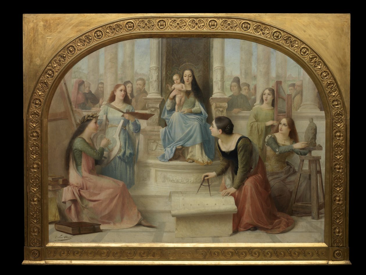 Panna inspirující umění (olej na plátně) od Edmond Theodor van Hove
