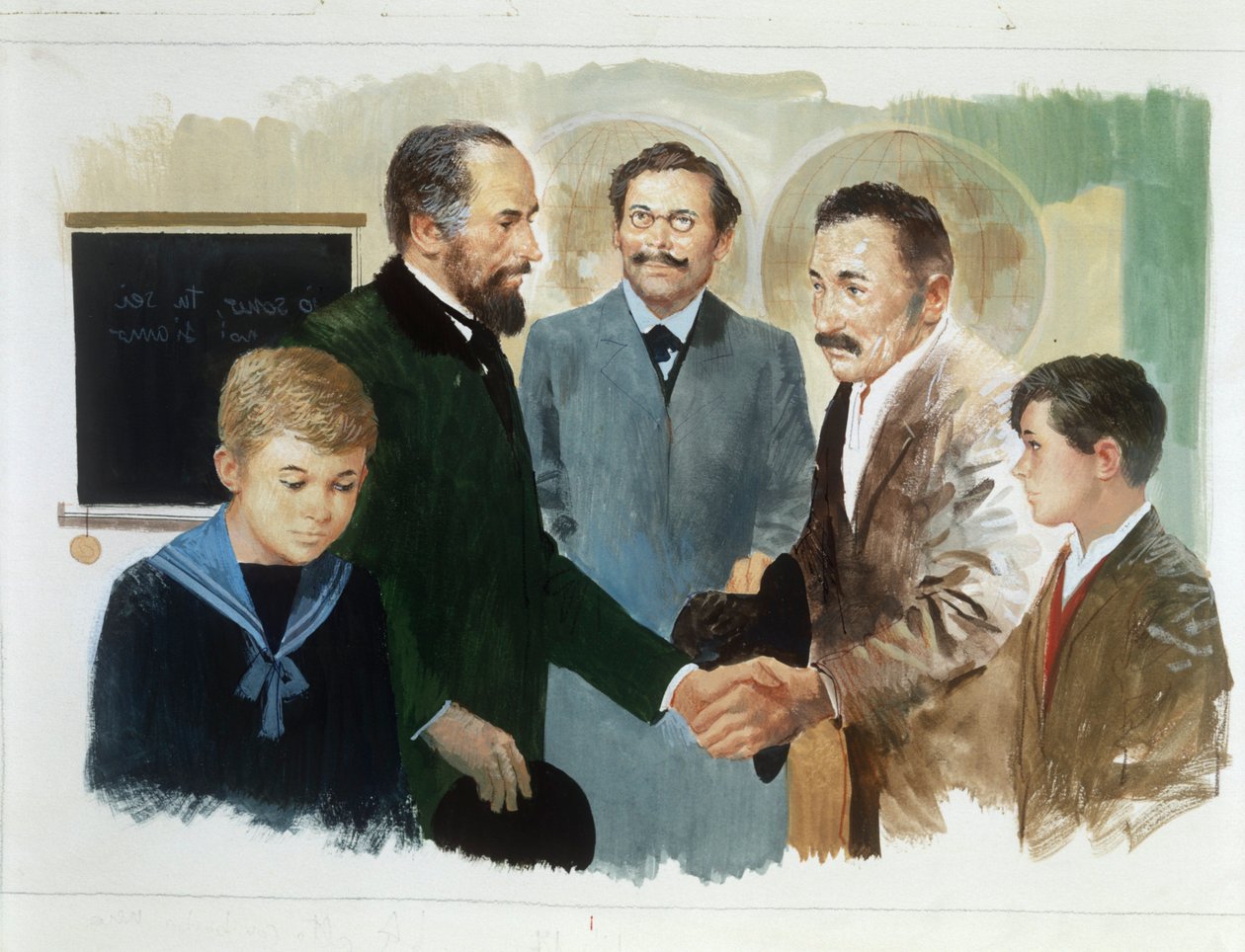 Uhlíř a gentleman, ze Srdce, od Edmonda De Amicis, kresba od Edmondo de Amicis