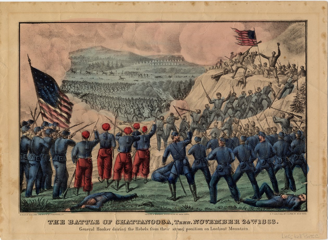 Bitva o Chattanooga, Tennessee, 24. listopadu 1863 od Edmund Burke Kellogg
