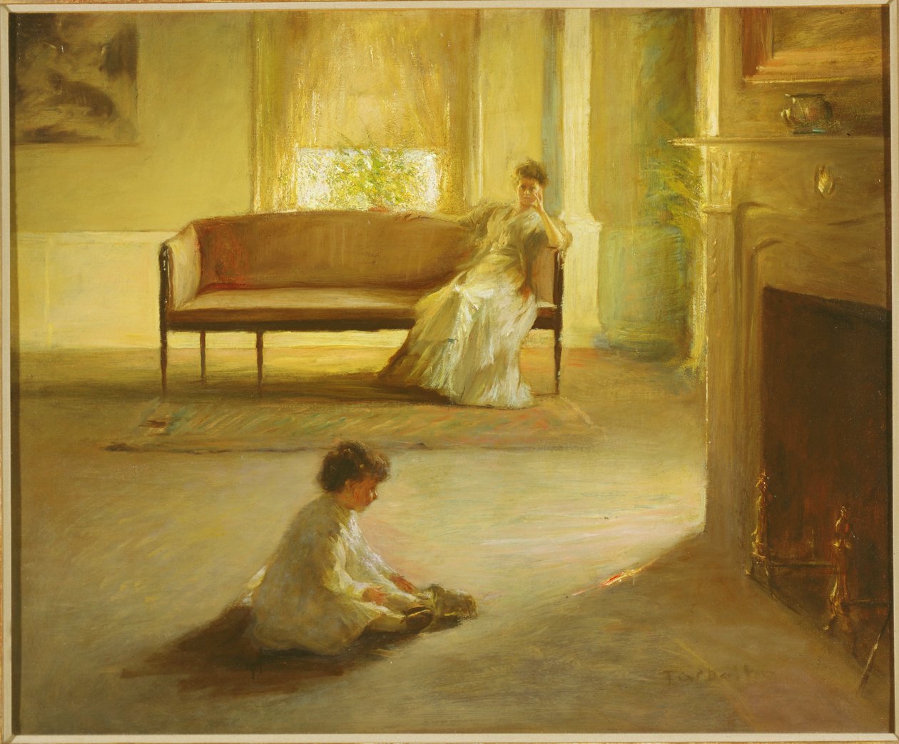 Interiér s matkou a dítětem od Edmund Charles Tarbell