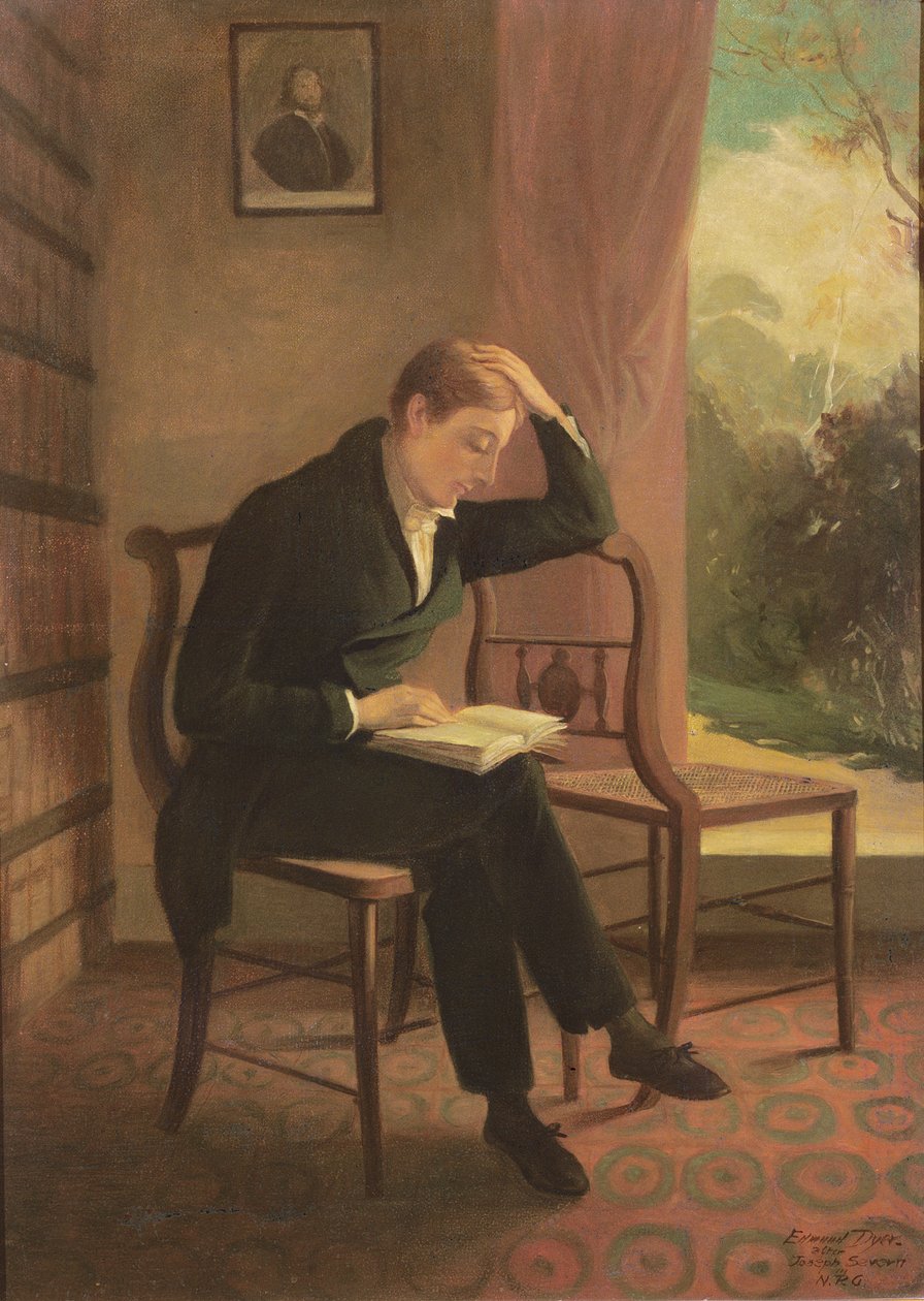 Keats na Wentworth Place, podle obrazu Josepha Severna (1793-1879), 1933 od Edmund Dyer