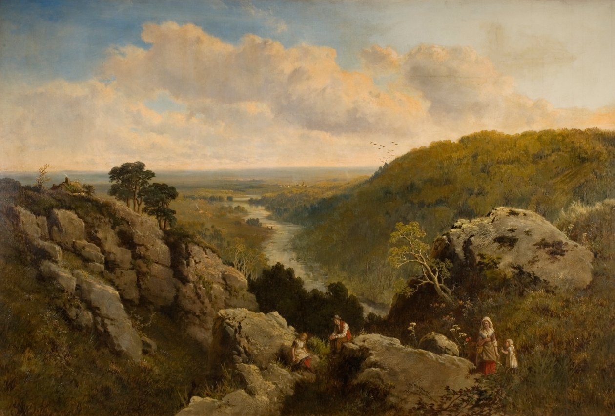 Pohled na Wharf poblíž Pateley Bridge, Yorkshire od Edmund John Niemann