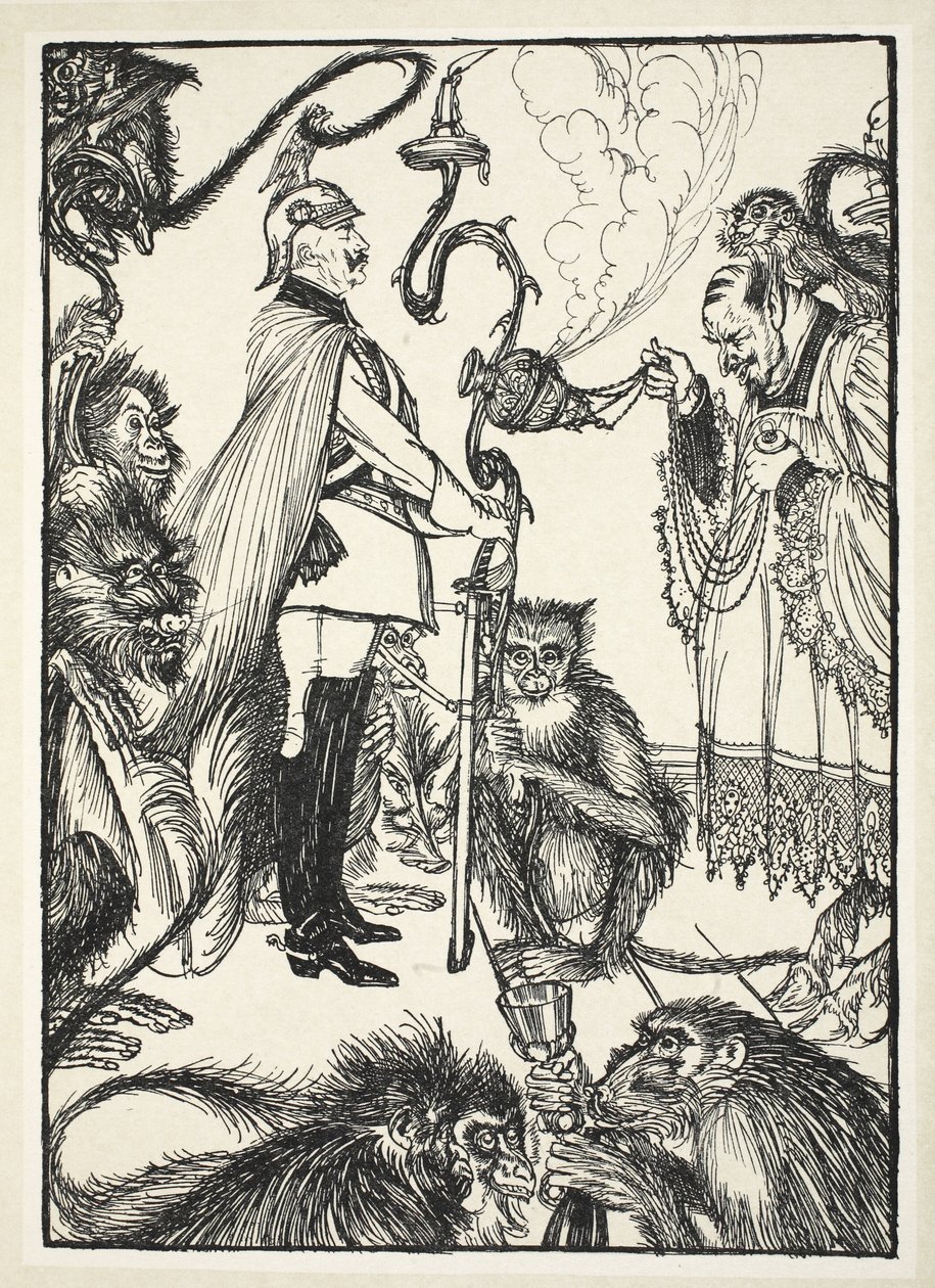 Černá mše č. 1 (Celebrant a ceremoniář), ilustrace z Kaiser