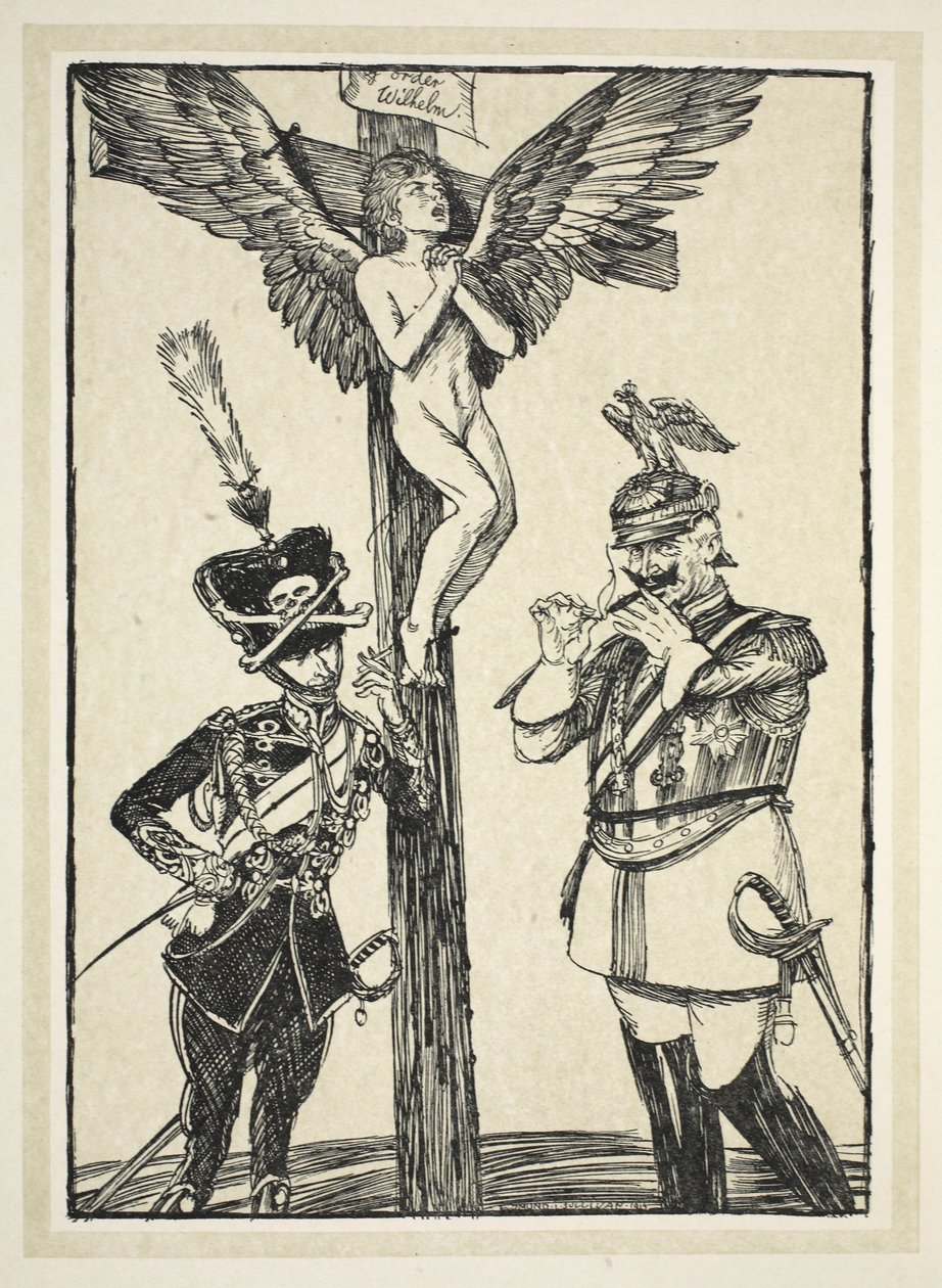 Ukřižování Belgie, ilustrace z Kaiser